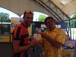 Walter Reichmuth und Hannes Blaschke bei der Hawaii Slot Vergabe des Ironman Frankfurt