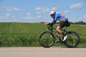 Peter Müller auf der Radstrecke des Ironman Wisconsin 2015