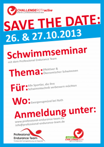 Challenge Roth Active Schwimmseminar 2013 Flyer