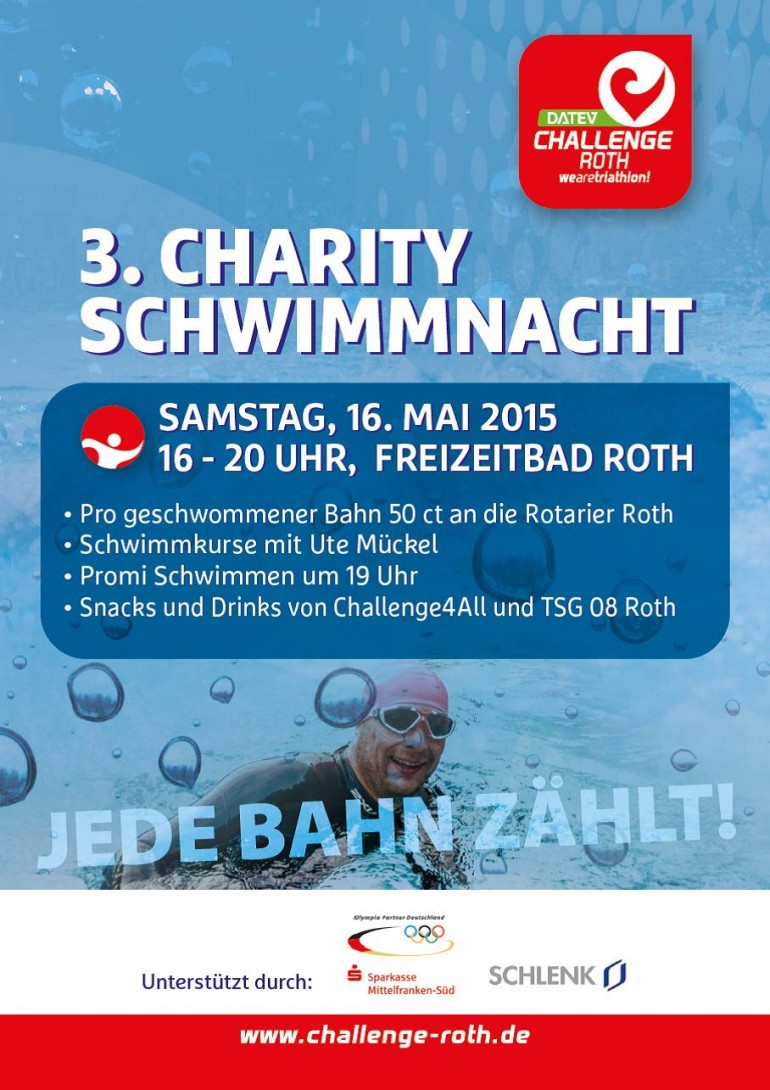 Jede Bahn zählt bei der 3. Charity-Schwimmnacht