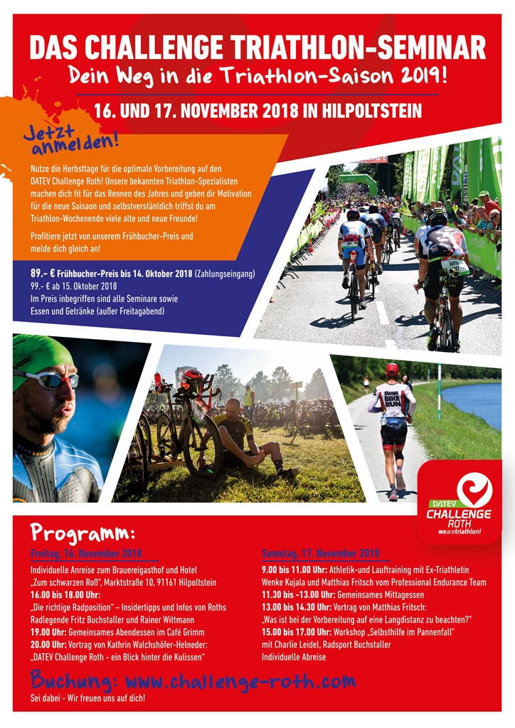 Challenge Roth Triathlon Seminar – Dein Weg in die Triathlon-Saison 2019