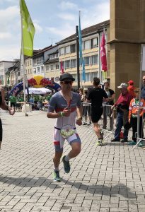 Marco Eckstein auf der Laufstrecke des Challenge Heilbronn 2019