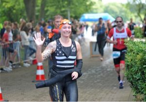 Jasmin Guthmann beim Triathlon in Bocholt